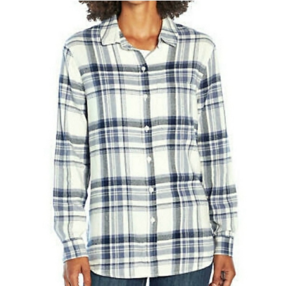 GAP Cloud Boyfriend Flannel Plaid Shirt - NWT
